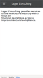 Mobile Screenshot of legerhealthcareconsulting.com